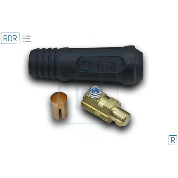 Conector Engate Rápido 9Mm Cabo Macho - 10 A 25Mm